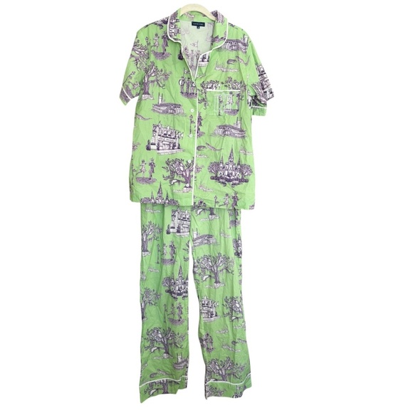 Katie Kime New Orleans Toile Pajama Set - Picture 2 of 8